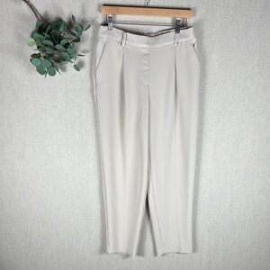 Loft > Cream Straight Leg Work Pant Stretch Band Medium